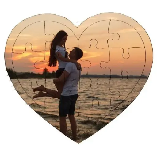 Rompecabezas personalizado corazon 14 piezas